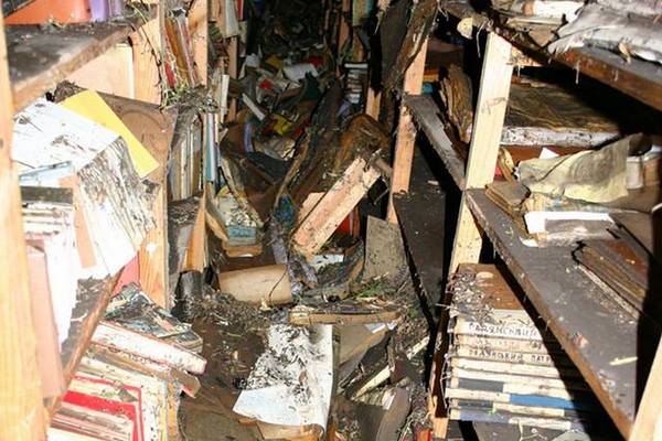 Бібліотека, Короленко, потоп, наслідки