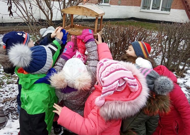 діти, птахи, годівнички, ДНЗ №13