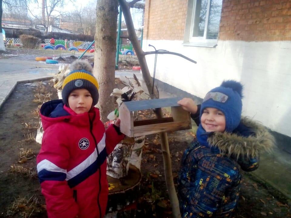 діти, птахи, годівнички, ДНЗ №13