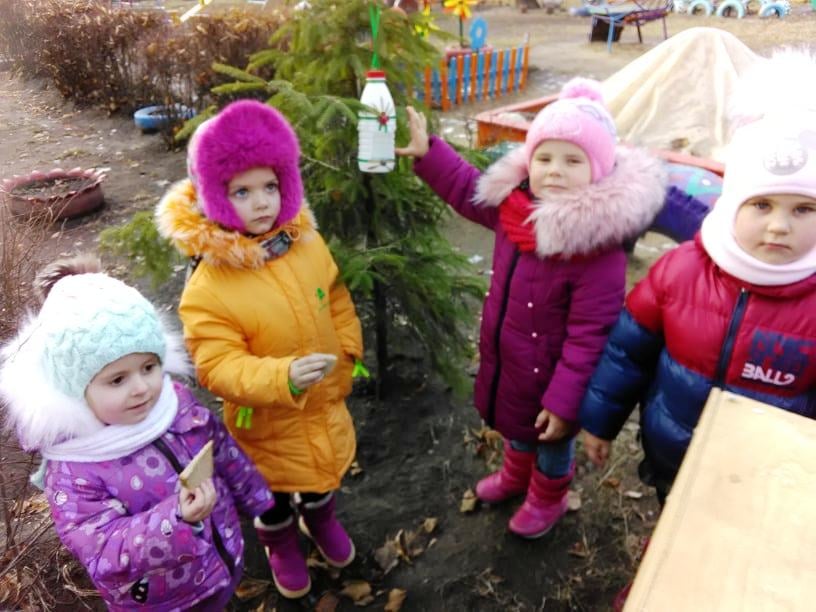 діти, птахи, годівнички, ДНЗ №13