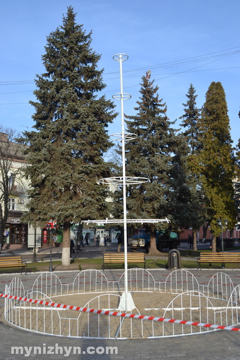 ілюмінація, монтаж, світловий фонтан, ялинка
