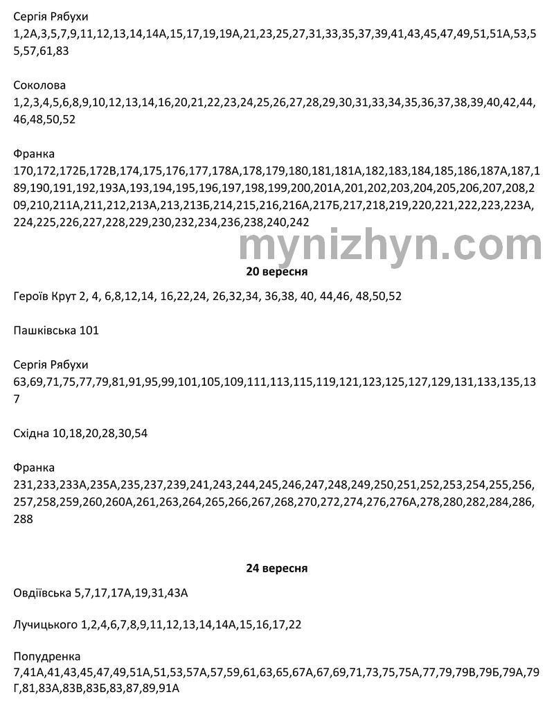 Відключення, графік відключень