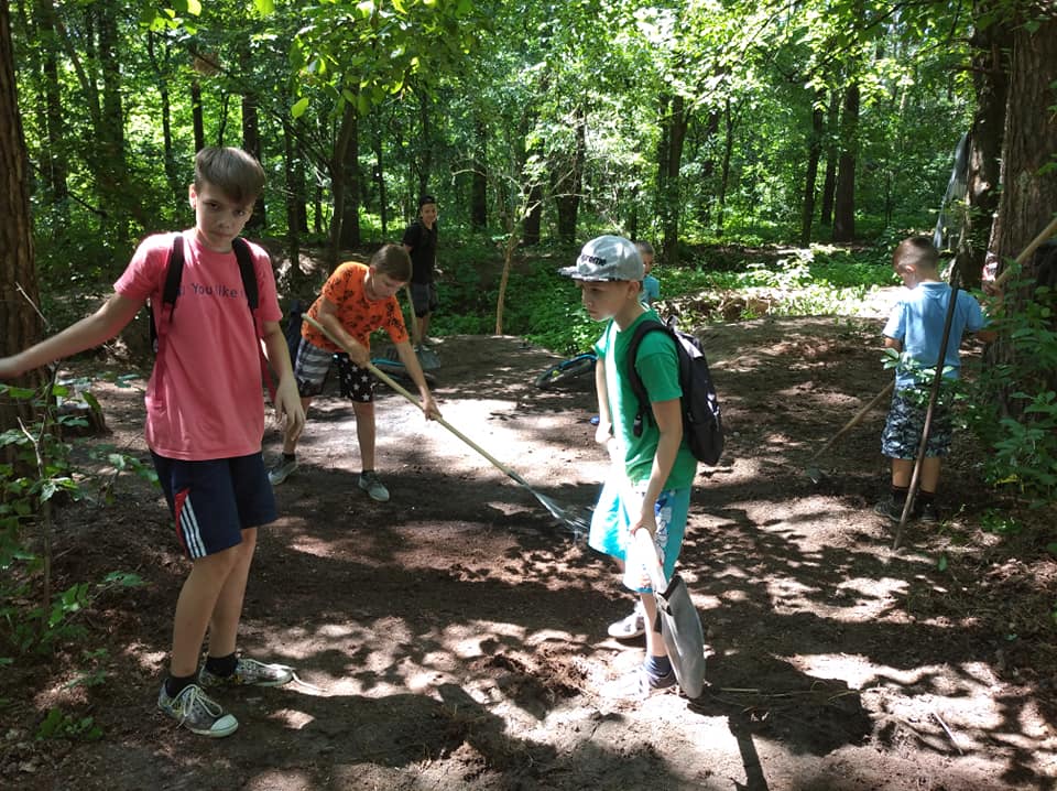 велодоріжка, ліс, батьки