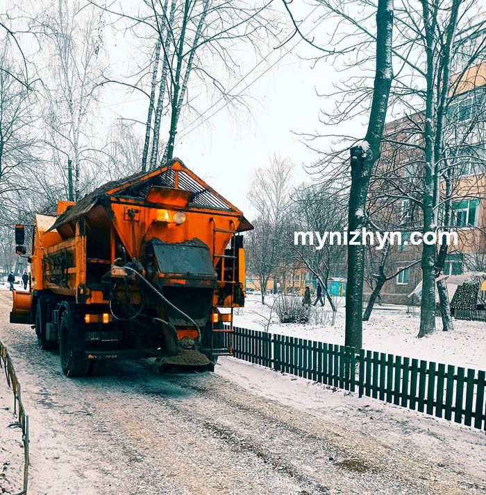 сніг, зима, Ніжин, комунальники